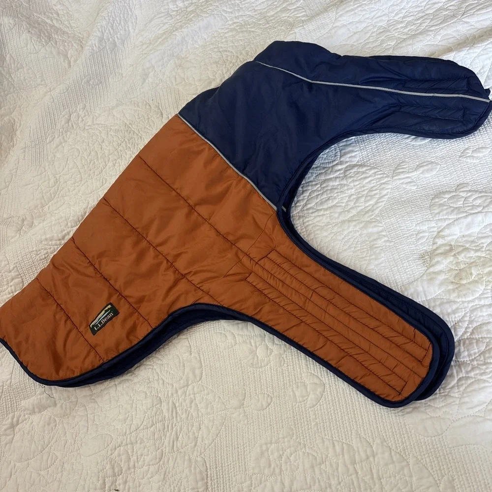 LL Bean Mountain Classic Dog‎ Parka Quilted Puffer Reversible Jacket Extra Large